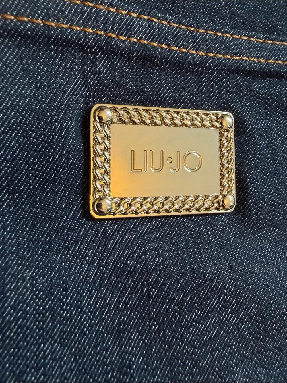 Liu Jo Milano 28 Dark Blue Denim Bermuda Wide Leg Jort Short Culotte NWT $200